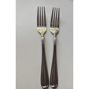 Lot Of 2 Dash Of That Sylvia Dinner Fork Stainless Flatware Silverware 8"